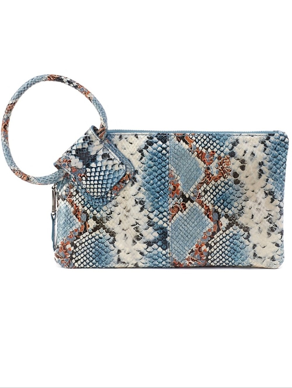 HOBO Blue Python-Print Wristlet Clutch, NWOT - Picture 2 of 3